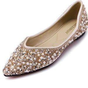Women's Rhinestone Flats Fashion Pointed Toe