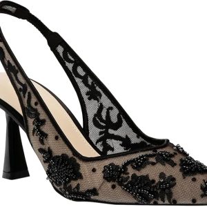 Womens Slingback Kitten Heels Mesh