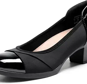 Women's Pumps Low Chunky Block Closed